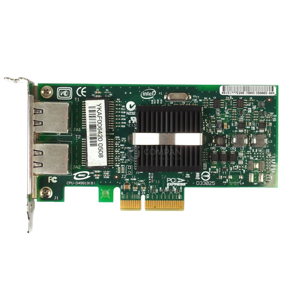 D50865-004 LP INTEL PRO/1000 DUAL PORT RJ-45 PCI-E SERVER ADAPTER LOW PROFILE